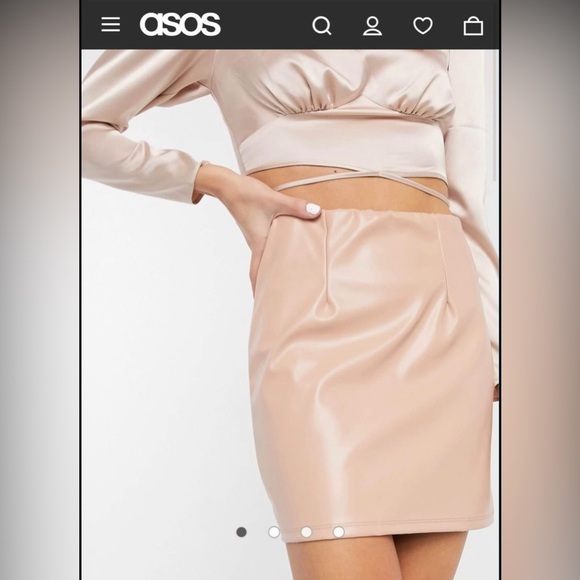 🩰🥟 ASOS Faux Leather Mini Skirt 🥟🩰 Size 8 Brand New - Picture 3 of 7